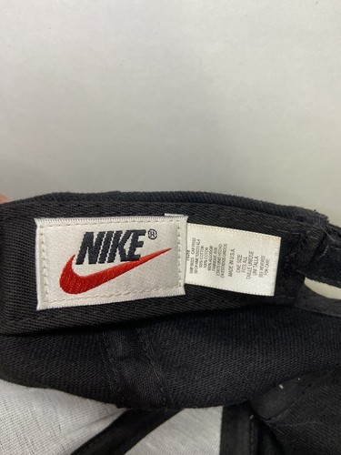 Vintage Nike Hat Yellow Black Center Swoosh Embroidery Made in USA Hook/Loop Str - Picture 7 of 8