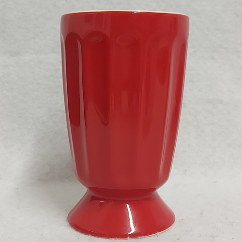 A Pair of Jamie Oliver Jme Latte/Coffee Mugs Ribbed Wakey Wakey Red White - Picture 4 of 13