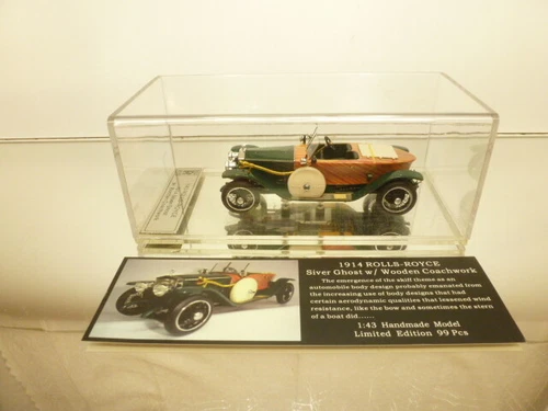 CAJA ROLLS ROYCE 1914 SILVER GHOST w/ WOODEN COACHWORK - 1:43 VERY GOOD IN BOX