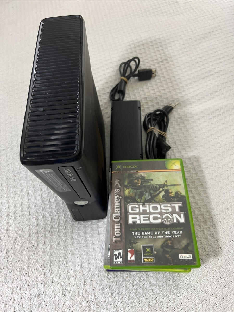 Microsoft Xbox 360 S Slim 1439 Black Console With 5 Games Working