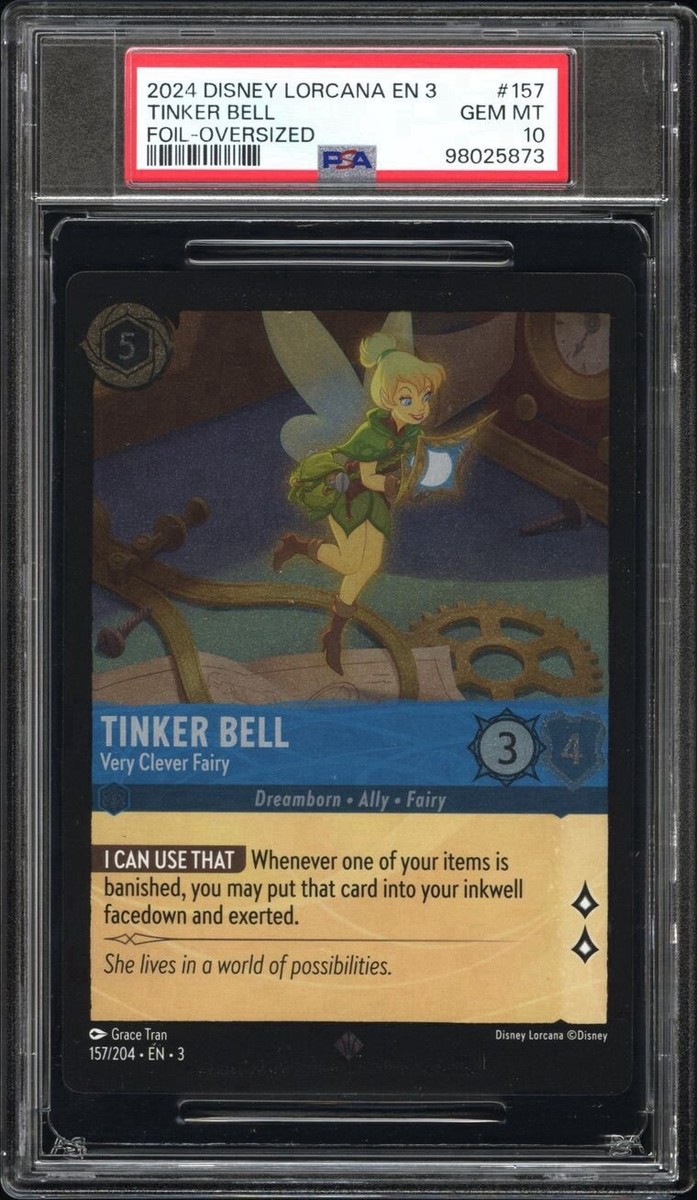 lorcana card collection Disney Tinker Bell trading at Epcot's UK pavilion 2 Flavor Text Disney Lorcana Tinker Bell Very