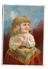 Victorian Trade Card SOAPINE Kendall Mfg Providence RI blonde girl
