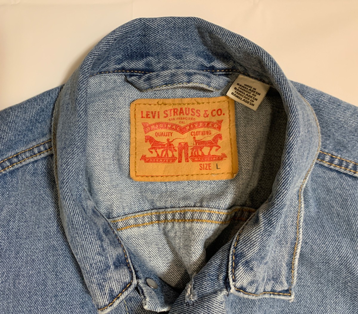 Levi's Vintage Light Blue Denim Jacket Back Of Buttons 3937 CL1500