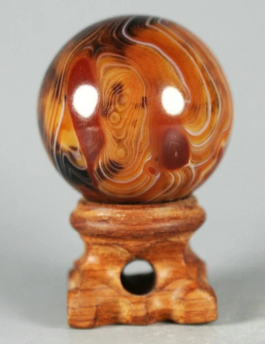 Beautiful Natural Madagascar Banded agate Ball Crystal Sphere Healing+stand 1pc - Picture 6 of 8