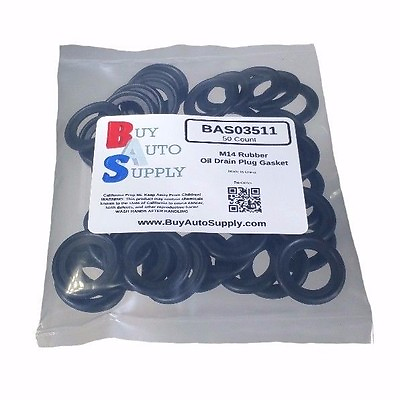 #ad 50x M14 Rubber Oil Drain Plug Gasket Washer Fits Ford Linclon F5TZ6734BA 097 139 $16.99