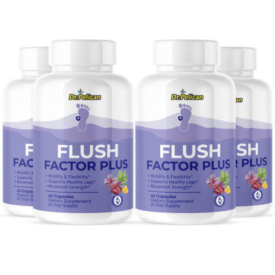 Flush Factor Plus- Joint Health Support- 4 Bottles- 240 Capsules