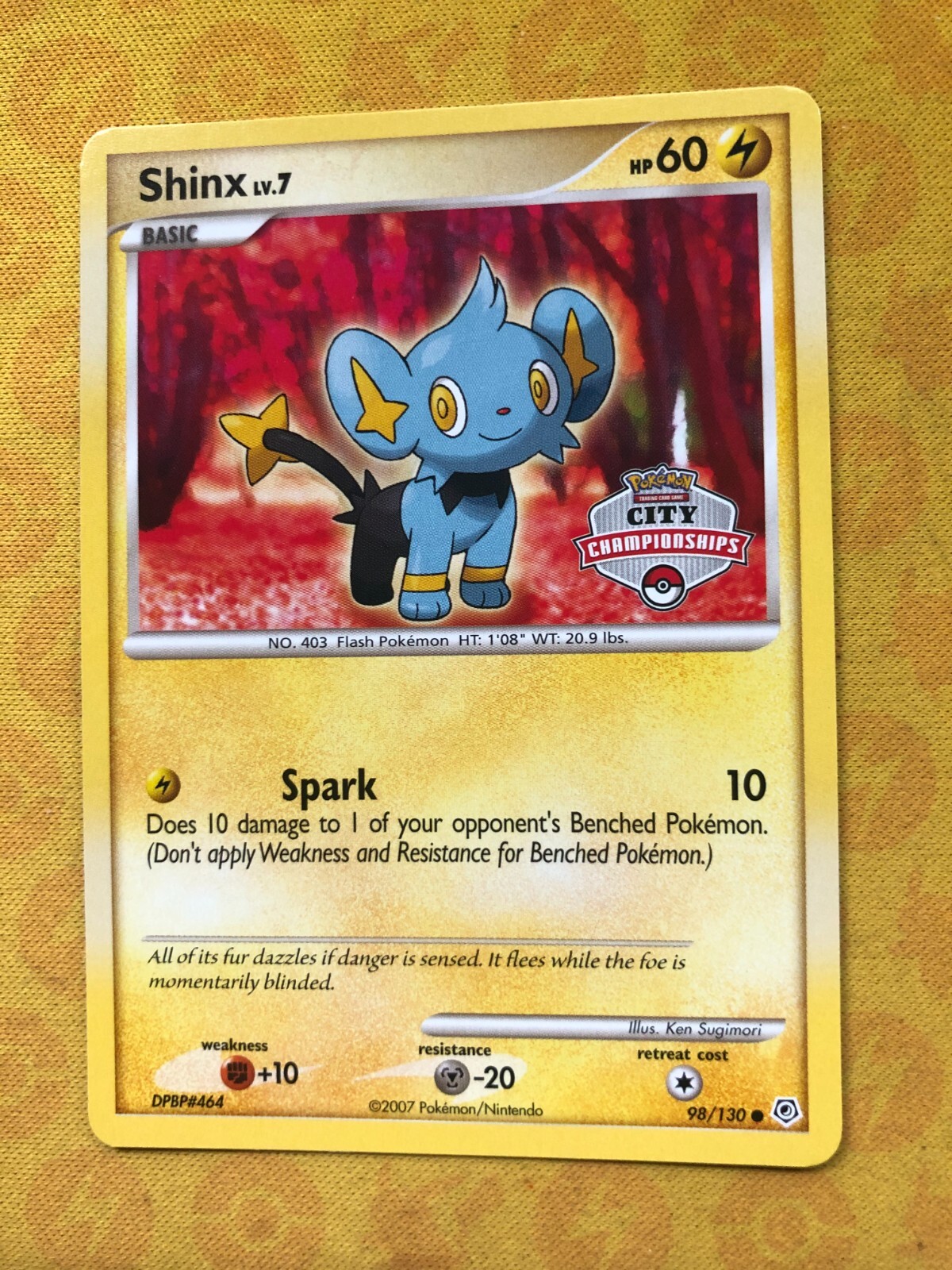 Shinx - 98/130 - (City Championships) Common Mint Promo Pokemon
