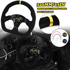 <!--F#f_0-->320mm 13'' Flat Steering Wheel Suede Leather Sport Racing Drifting Rally 6 Bolt<!--F/-->