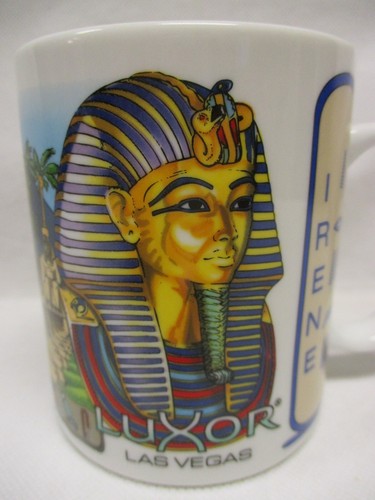 Luxor Las Vegas NV Casino Coffee Cup Mug 1999 F.S.D. Linyi Egyptian Irene Custom