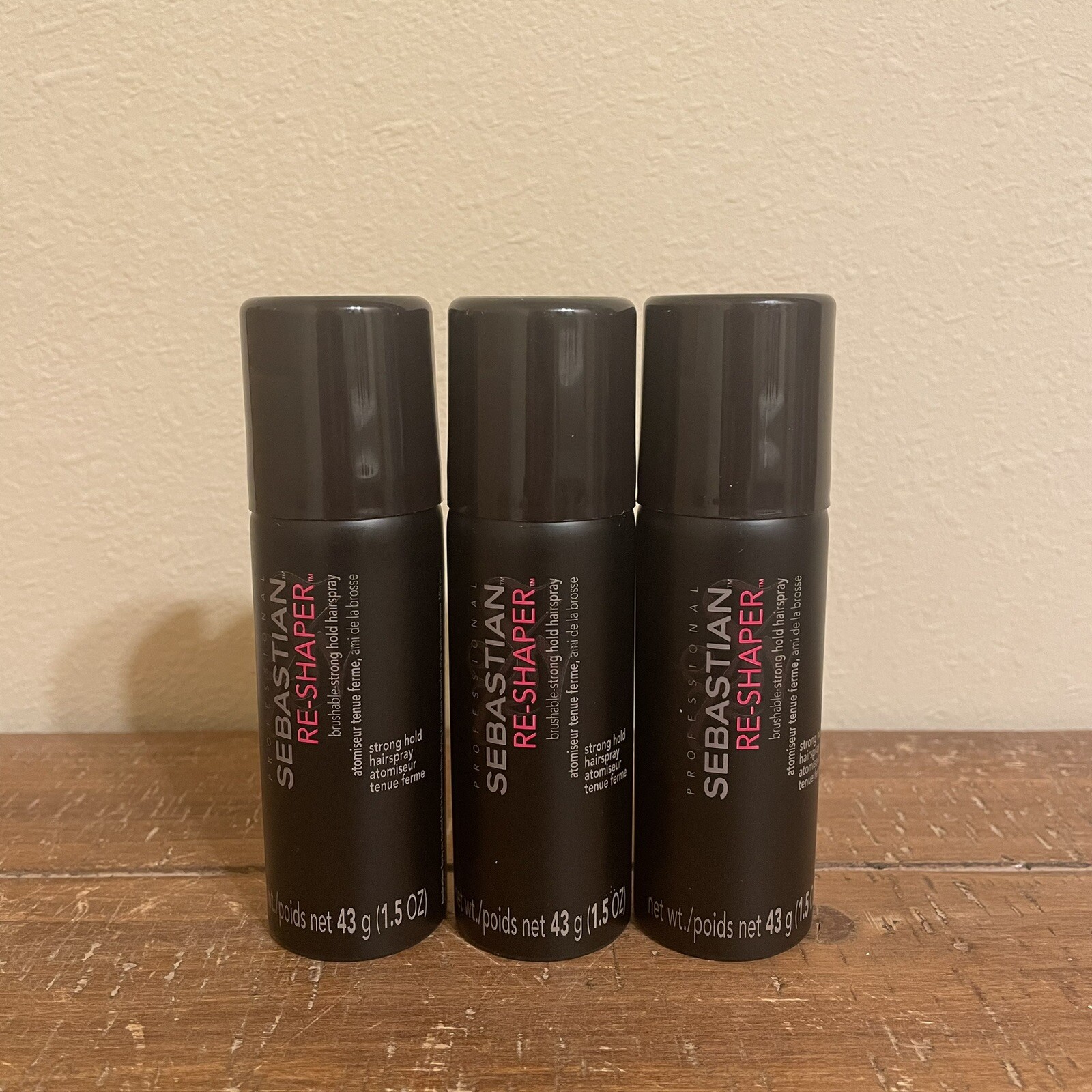 Sebastian Re-shaper Hairspray 1.5 oz   Pack of 3 new fresh