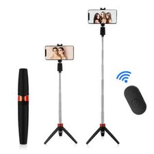 Wireless Selfie Stick and Floor Standing Tripod with Remote Control