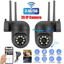 2PCS Wireless 5G WiFi Security Camera System Smart Outdoor Night Vision 1080P HD