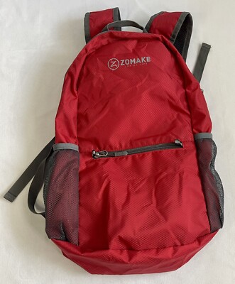 ZOMAKE Red Ultra Lightweight Packable Backpack H2O Resistant Hiking Daypack