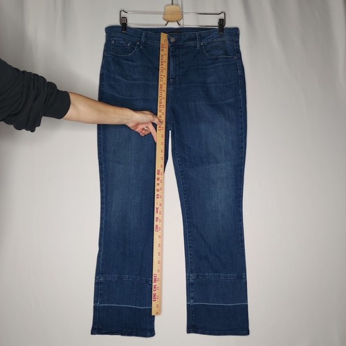 NYDJ Sheri Ankle Jeans Womens 18 Blue Stretch Denim Pocket Deconstructed Hem - Picture 6 of 12