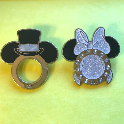Disney 2 Pins Wedding Rings Bride 