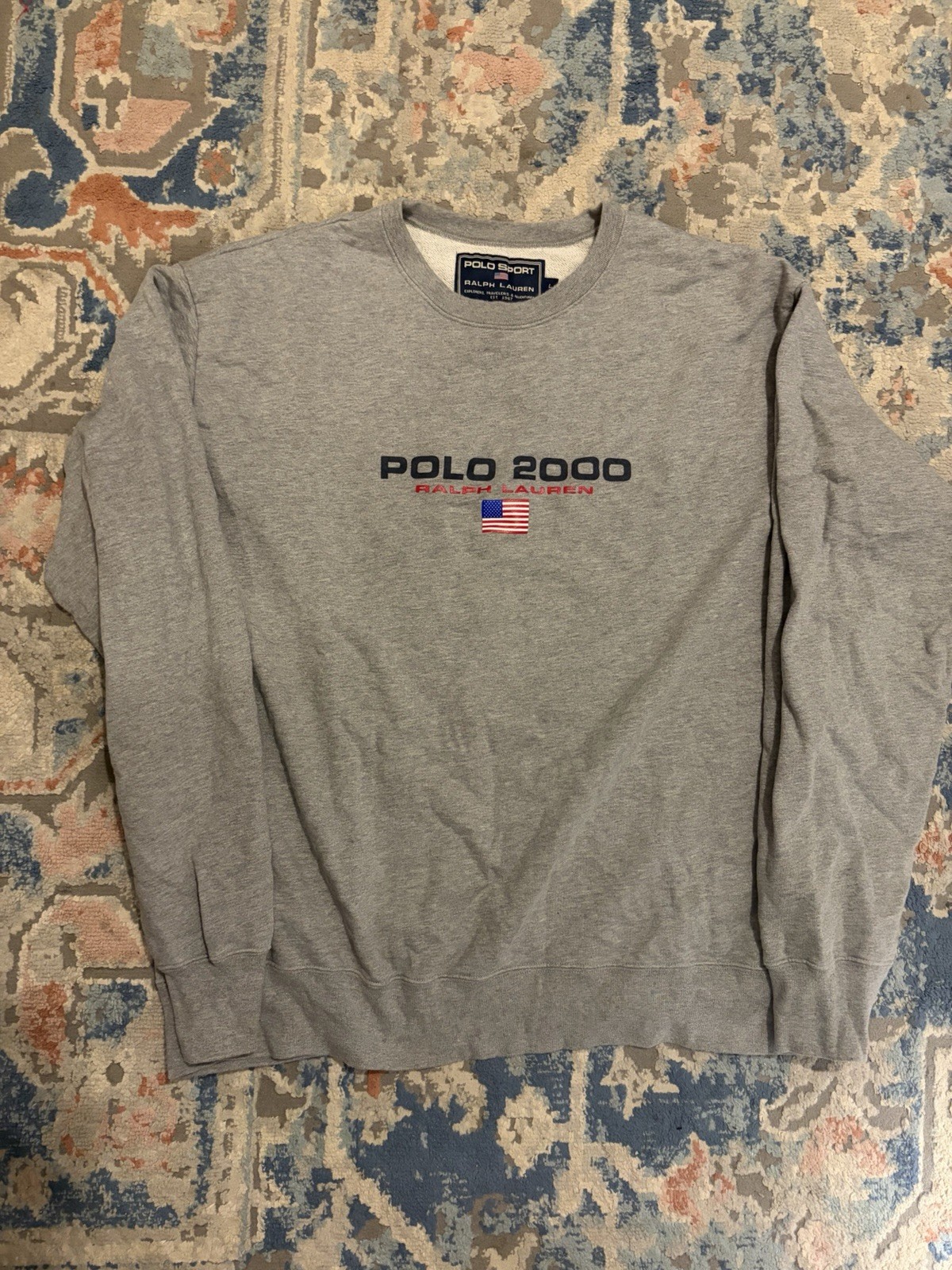Vintage Polo Sport Ralph Lauren Polo 2000 Soze Large Grey