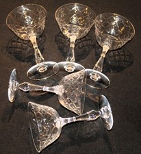 Tiffin Londonderry Set Of Five Champagne Glasses