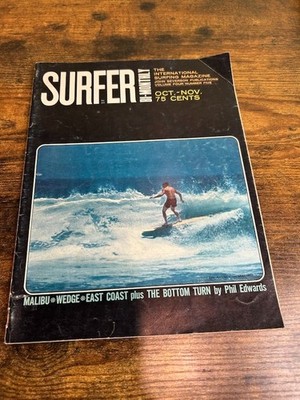 SURFER BI-MONTHLY MAGAZINE-OCT/NOV 1963-TOM MOREY-THE WEDGE-PHIL EDWARDS-VINTAGE