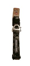 Arcadia Trail Paracord Reflective MEDIUM SIZE Dog Collar Black Grey D Ring NEW