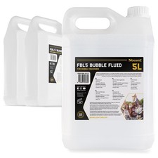 BeamZ Bubble Machine Liquid 5L Bottle DJ Disco Kids Party Effect Fluid (x3)