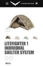 Litefighter 1 Individual Shelter System One-Person Tent, OCP, Multicam