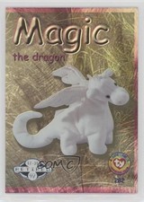 1999 Ty Beanie Babies Series 2 Retired Chase Silver Magic the Dragon #282 0b3