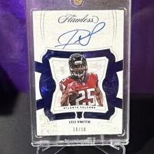 Panini Flawless Rookie Signatures Ito Smith Autograph 10/10 Falcons NFL Card