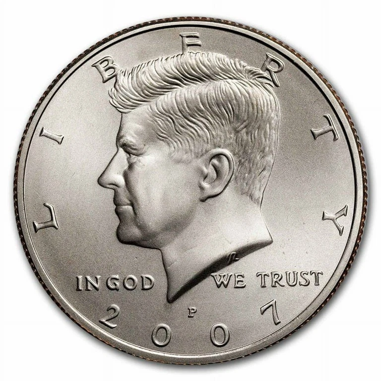 Medio dólar P&D NIFC 2007 Kennedy, monedas muy bonitas, envío rápido Foto 2 de 2