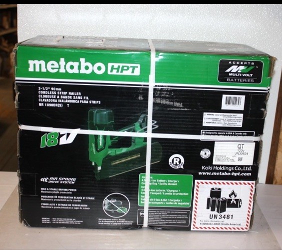 Metabo HPT NR1890DRSTM 21° Cordless 18V Battery Plastic Strip Framing Nailer NEW