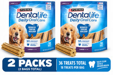 2 Pack Purina DentaLife Large Dog Dental Treats Chicken 18 Count 20.7 oz Each