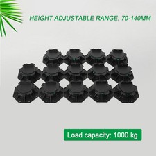 14 PCS Deck Support Adjustable Deck Pedestal Feet Plate Bearings Support Base