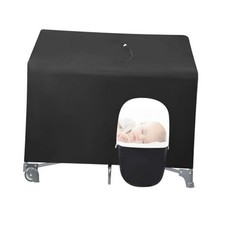 Blackout Cover for Pack N Play, Breathable Crib Canopy Cover Tent for Pack