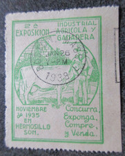 MONDE timbre vignette de 1935 oblitéré à BOSTON en 1938 bon état lot NO153 54