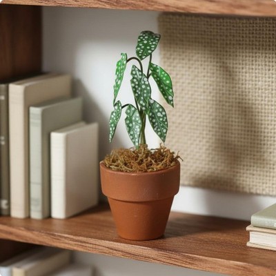 1:12 Scale Plant Ornament Lifelike Foliage 1:12 Scale Plant Realistic Texture