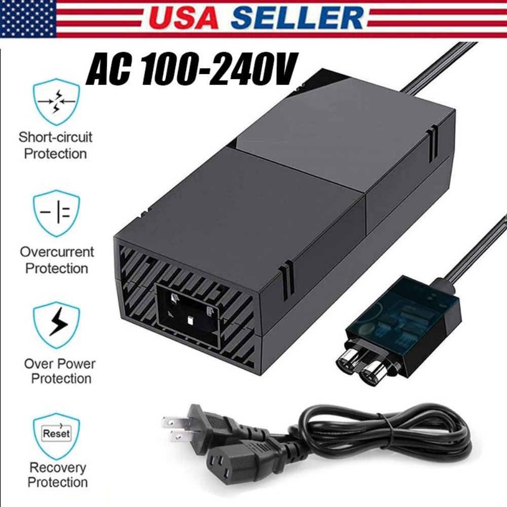 For Microsoft Xbox One Console AC Adapter Brick Charger Power Supply Cord New