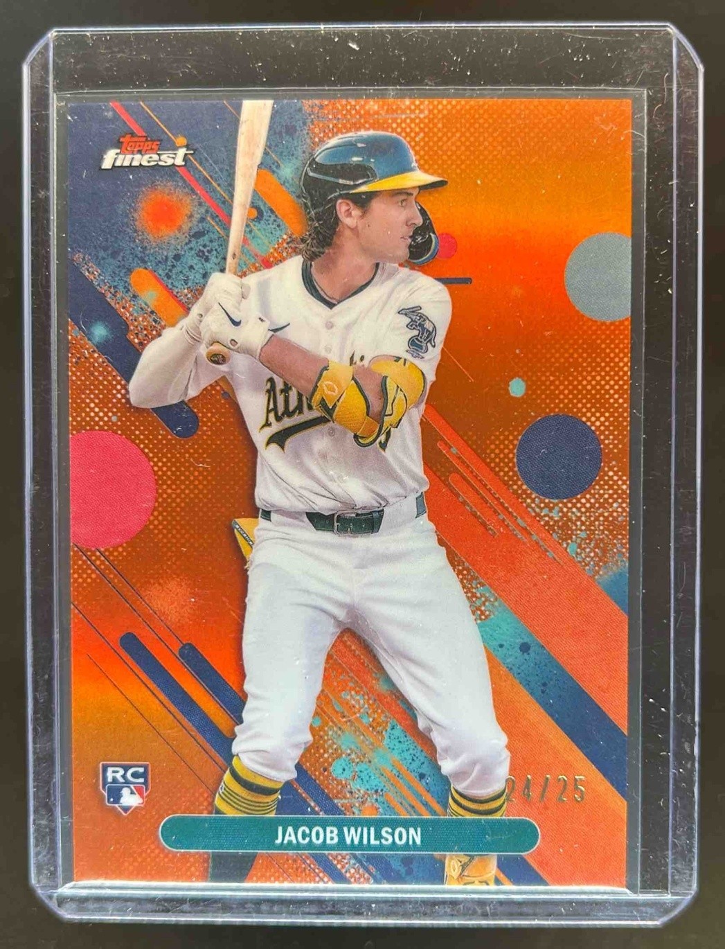 2025 Finest Jacob Wilson Common RC Orange Refractor #24/25 Athletics