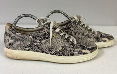 ECCO Soft 7 Limestone Snake Print Women s Sneaker Size US 9-9.5 EU 40