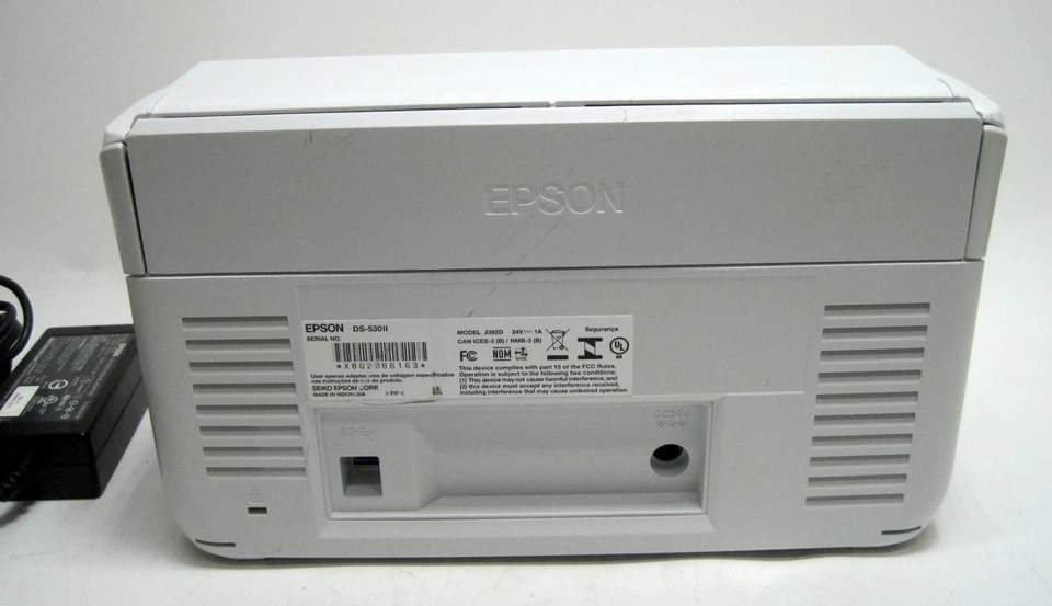 Epson WorkForce DS-530 II Duplex Document Scanner w/USB & AC Adapter 8000 SCANS! - Image 4 of 4