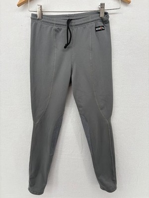 Girls Kerrits Gray Leggings Patch Riding Breech Drawstring Stretch Pants XL