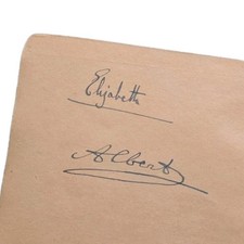Queen Elizabeth & King George VI Signed + Autograph British Aviatrix Jean Batten