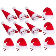 Mini Santa Hat Hair Clips Christmas Hat Hairpin Santa Clips Christmas