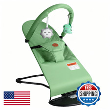 AOOTSMILE Baby Bouncer Seat Infants 0-12 Months Portable Recline Safety Harness