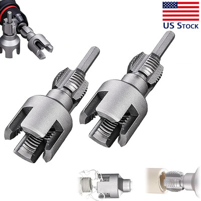 2Pcs 1/2''&3/4'' Water Pipe Integrated Internal & External Pipe Threading Tool