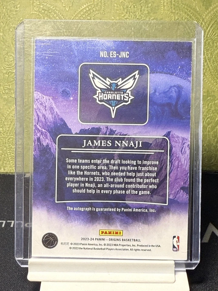 2023-24 Panini Origins James Nnaji RC Elevations FOTL Purple Auto /18 On Card - Image 4 of 4