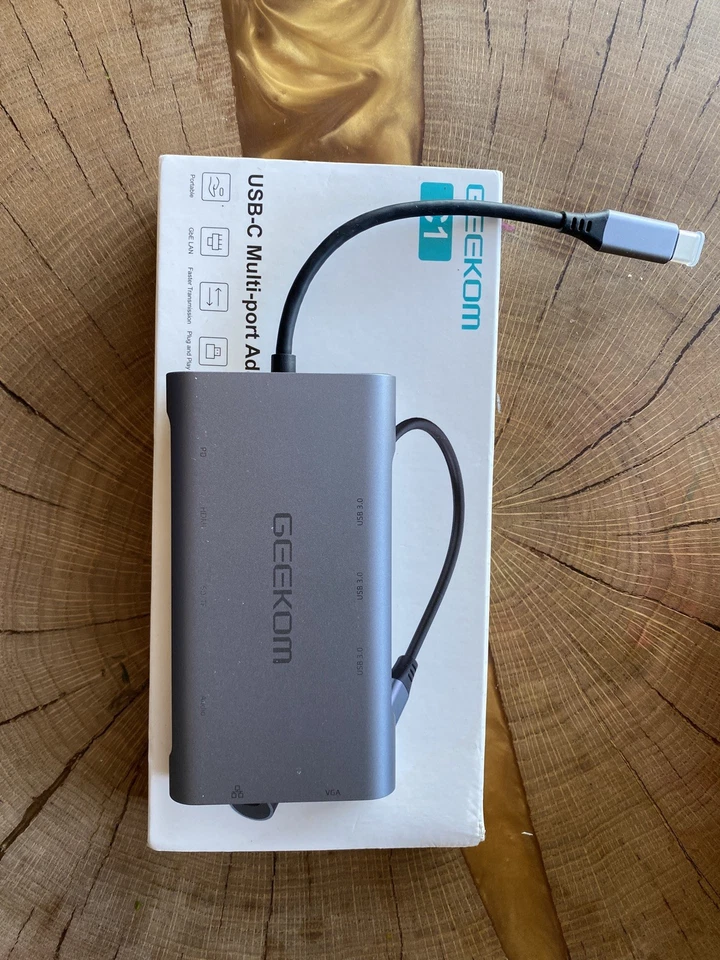 10 in 1 USB-C Hub to HDMI Type C USB 3.0 RJ45 Audio VGA for PC Desktop Laptop - Image 4 of 4