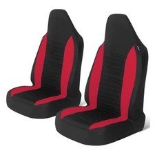 Car Seat Covers - Achieve The Perfect 2 Fronts--High Bucket Black Red