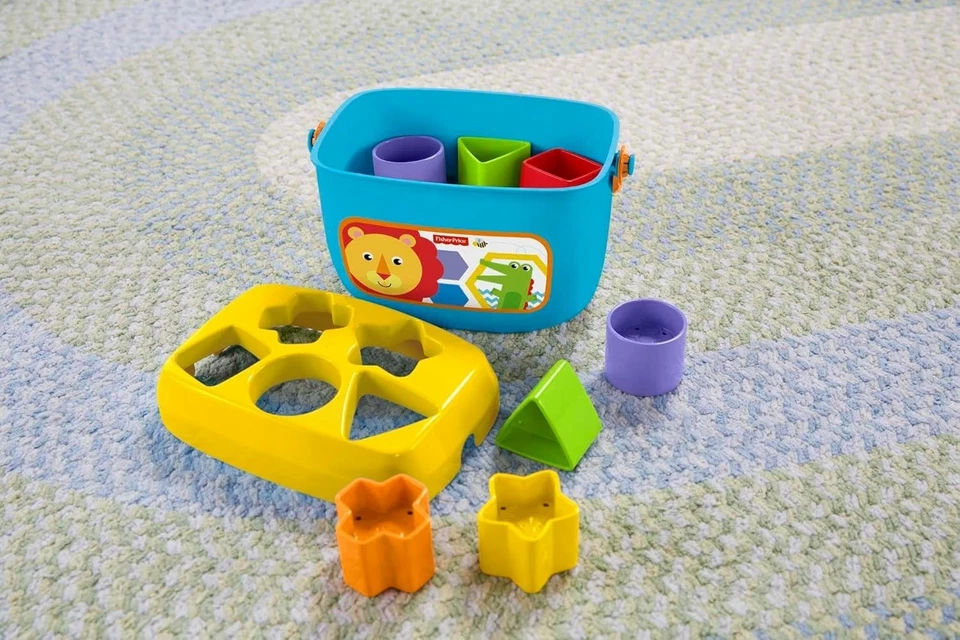 Fisher-Price Stacking Toy Baby's First Blocks Set of 10 Shapes for Sorting Play - Image 4 of 4