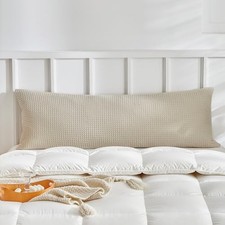 Waffle Weave Pillowcases Body Size 1 Pack Pillow 20" x 54" Pack of 1 Khaki