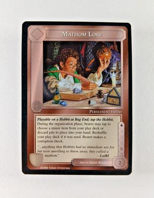 Mathom Lore - Middle Earth CCG card (1996 ICE) MECCG The Dragons Resource LotR