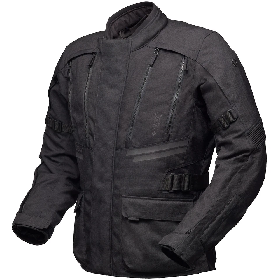 Modeka Lucano Textiljacke schwarz Herren 3-in-1 Motorradjacke CE AA Protektoren